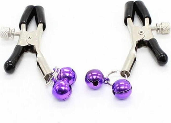 Image du produit Ohmama Fetisch Double Cloches Pinces à Tétons - Violet