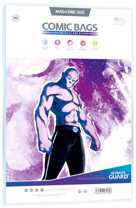 Actual product image Ultimate Guard UGD020012 - Comic Bags Resealable Magazine Size (100 x)