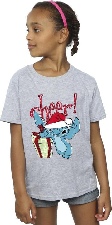 Actual product image Disney Girls Lilo And Stitch Cheer Cotton T-Shirt (104)