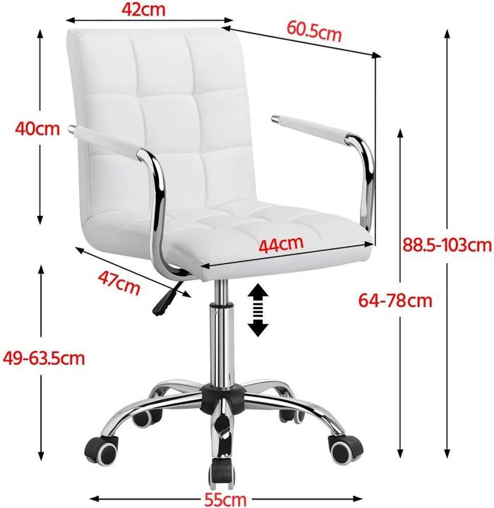Actual product image Yaheetech Swivel Chair, White
