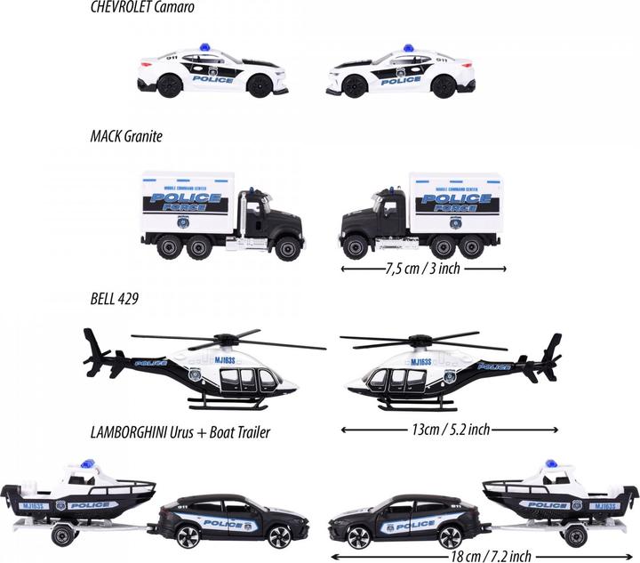 Image du produit Majorette Police Force 4 Pieces Giftpack