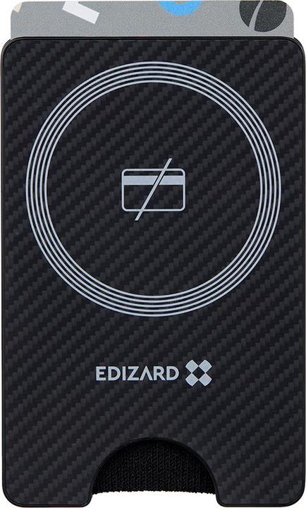 Immagine prodotto Edizard - Magnetic Wallet MagSafe (EZ880101) - with Stand, 3 Cards Storage, Aramid Fiber - Black