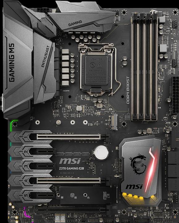 Produktbild MSI Z370 Gaming M5 (LGA 1151, Intel Z370, ATX)