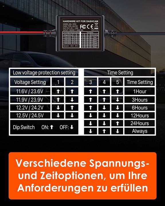 Image du produit Vantrue Kit Dashcam Hardwire avec supports de sécurité