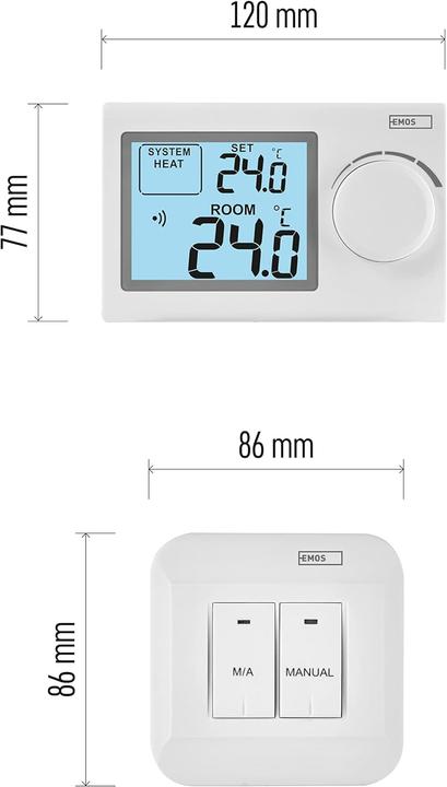 Image du produit Emos Thermostat d'ambiance P5614, manuel, sans fil