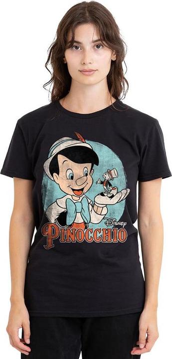 Actual product image Pinocchio Unisex Adult Vintage T-Shirt (XXL)