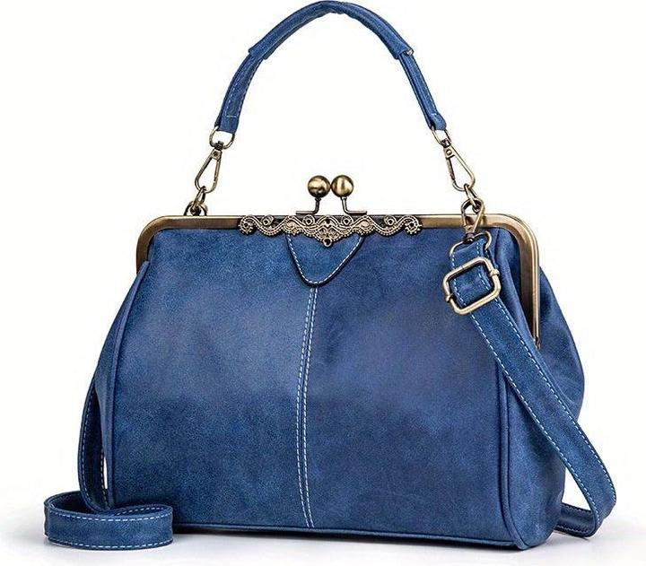Actual product image Only-Bags.Store Schicke Retro-inspirierte Umhängetasche - dickes Kunstleder, abnehmbarer Riemen, klassische