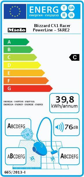Energie-Label Miele Blizzard CX1 Racer PowerLine