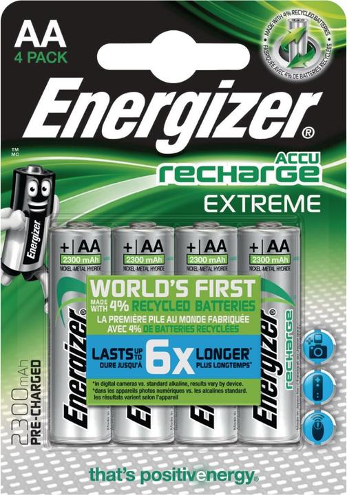 Energizer Recharge extrême (4 pcs, AA, 2300 mAh)