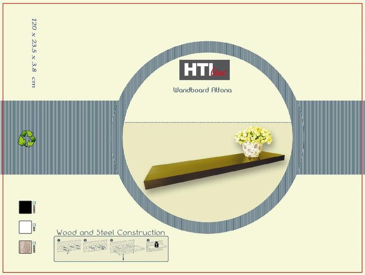 Immagine prodotto HTI-Line Wandboard (120 x 24 x 4 cm)