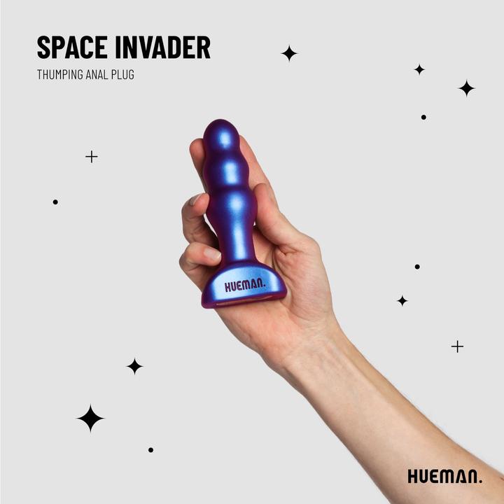 Actual product image Hueman Space Invader vibrating anal plug
