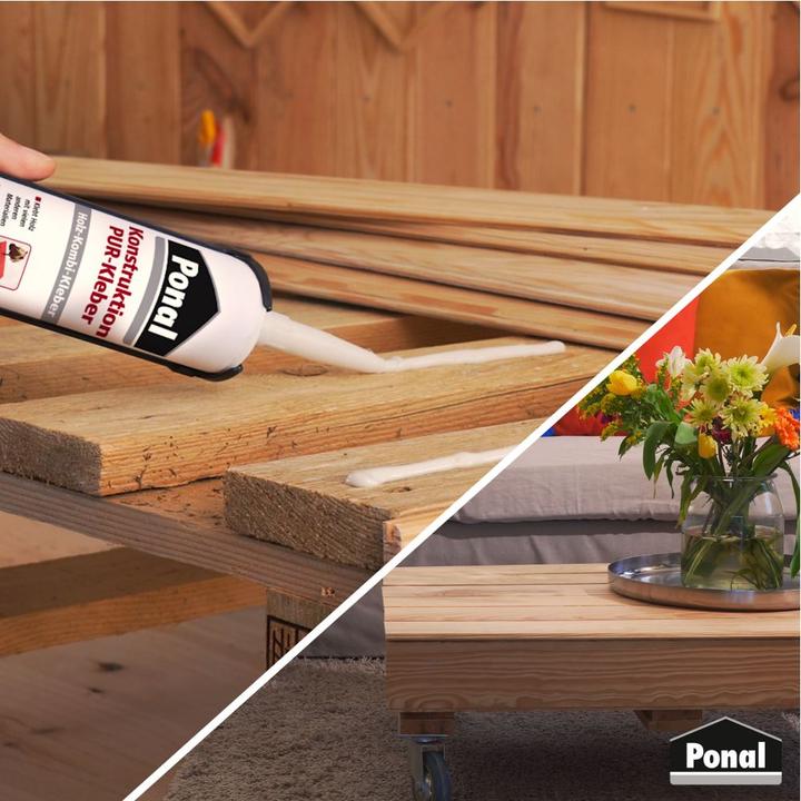Actual product image Ponal Construction PUR adhesive Wood glue PEK6N 530 g (530 g)