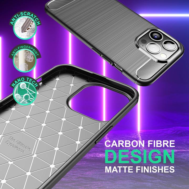 Actual product image Nalia Carbon look silicone cover (Apple iPhone 14 Pro)