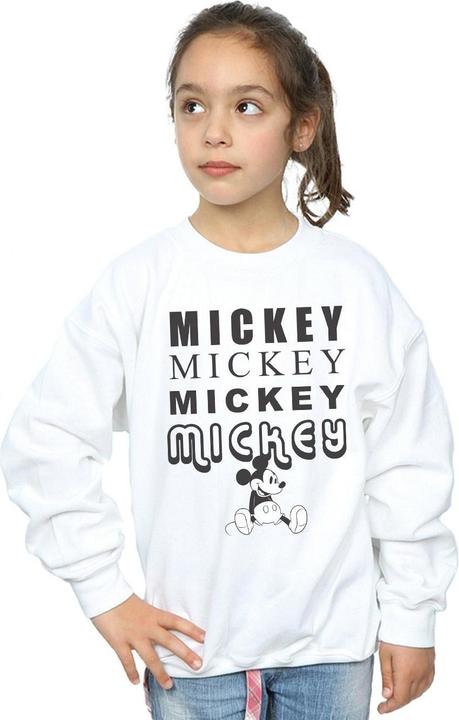Actual product image Disney Girls Mickey Mouse Sitting Sweatshirt (128)