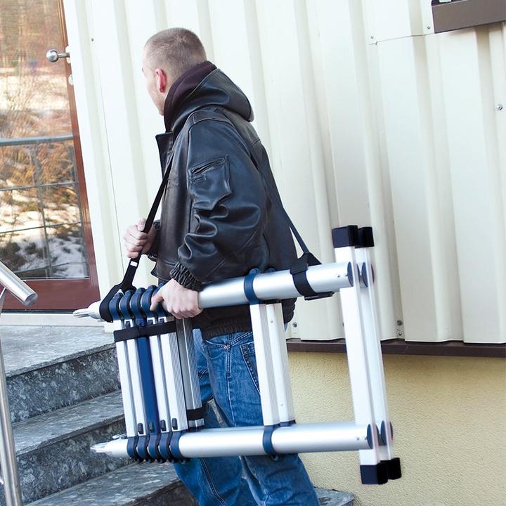 Actual product image Tedura Aluminium telescopic folding ladder (Telescopic ladder, 385 cm)