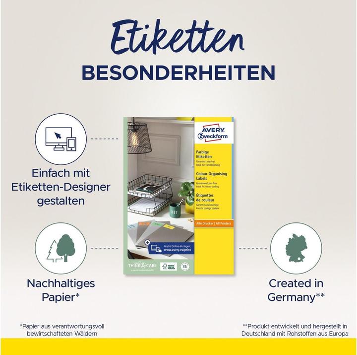 Produktbild Avery Farbige Etiketten