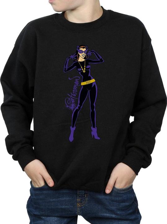 Actual product image Boys Catwoman Happy Pose Sweatshirt (140, 146)
