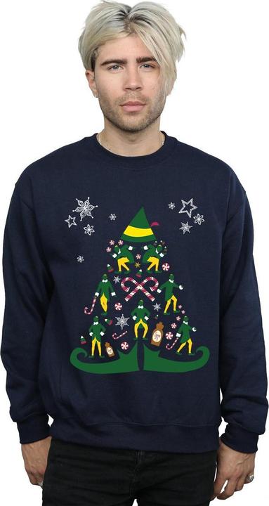 Actual product image Elf Mens Christmas Tree Sweatshirt (XL)