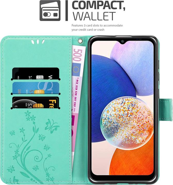 Produktbild Cadorabo Hülle für Samsung Galaxy A14 4G / 5G / M14 mit Blumen Muster (Samsung Galaxy M14, Samsung Galaxy A14)