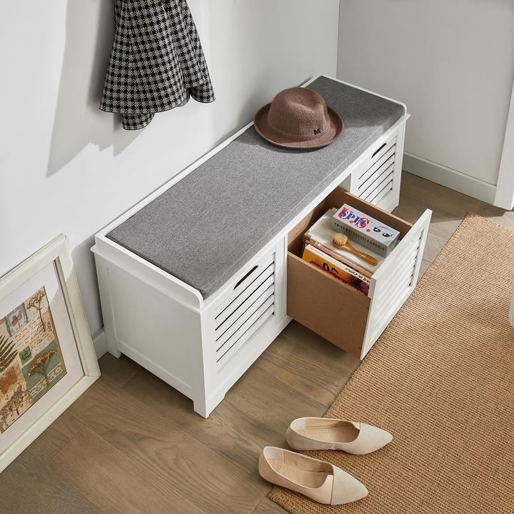 Image du produit SoBuy Schuhbank mit Sitzkissen (105 cm)