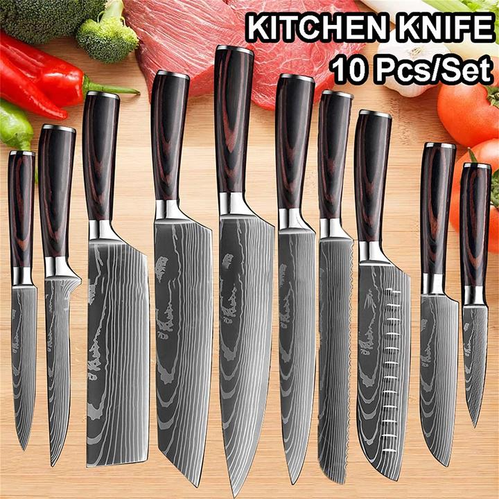 Image du produit Kepeak Couteaux de cuisine tranchants en acier inoxydable (20.30 cm)