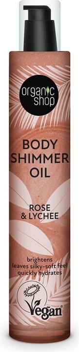 Produktbild Organic Shop Rose & Lychee Body Shimmer Oil 100ml (Körperöl, 100 ml)