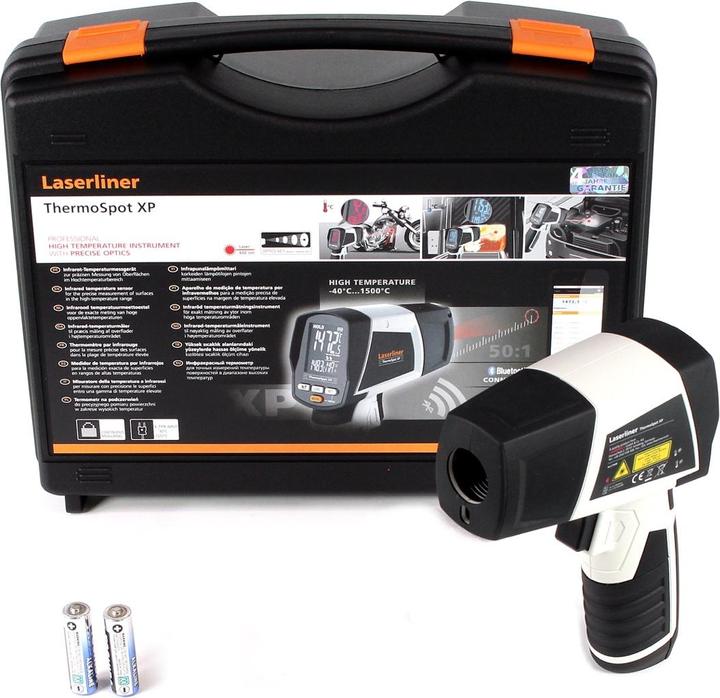 Image du produit Laserliner Thermomètre infrarouge ThermoSpot XP (-40°-1500°C50:1, type K, USB, BLE)