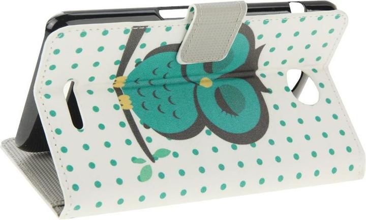 Produktbild König Design Handyhülle Tasche für Handy Sony Xperia E4 Dicke Eule auf Ast (Sony Xperia E4)