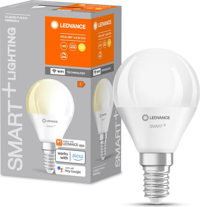 Actual product image Ledvance Smart+ Wifi Mini Bulb (E14, 4.90 W, 470 lm, 1 x, F)