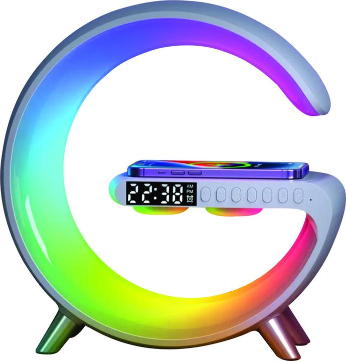Produktbild Shenzhen 5-in-1 kabellose Ladestation mit Wecker und LED-Licht (9 W)