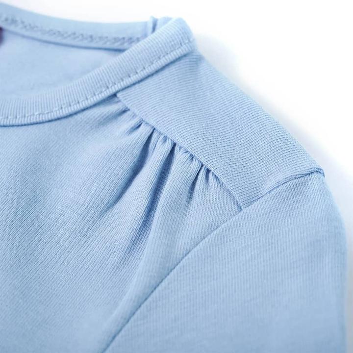 Actual product image VidaXL Children's long-sleeved shirt light blue 104,Material: 95 % cotton. 5 (104)