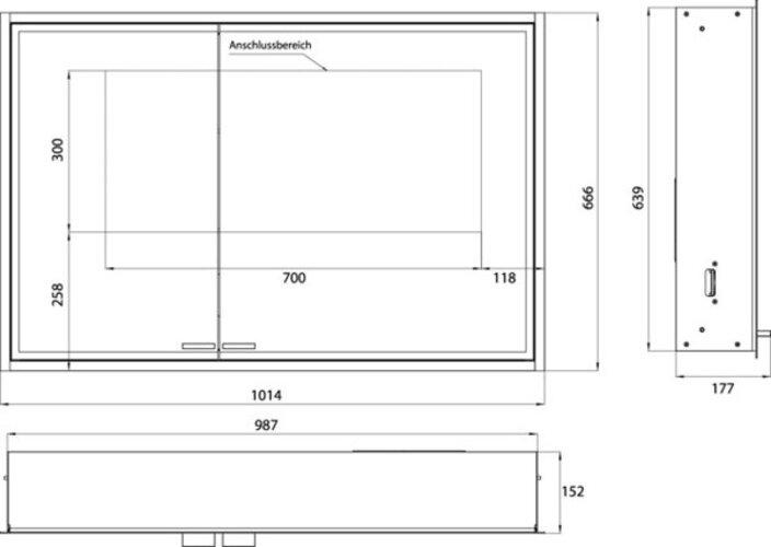 Immagine prodotto Emco asis prestige 2 Specchio illuminato, modello da incasso, 1015mm, anta larga destra