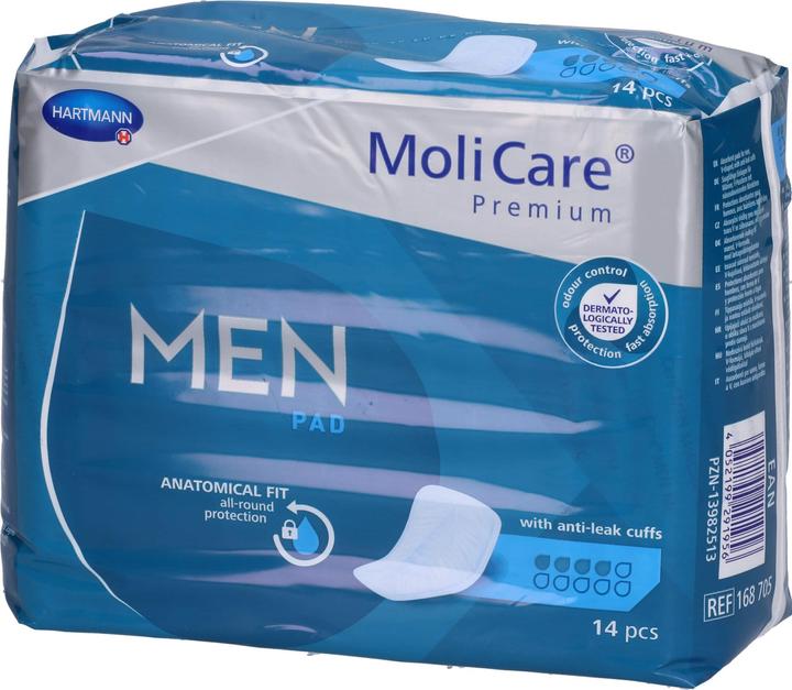 Immagine prodotto MoliCare Men Pad 4 Pad per l'incontinenza (14 x, M)