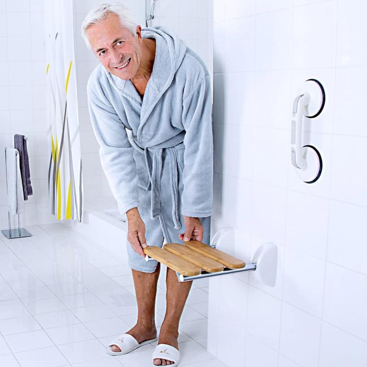 Image du produit Ridder Duschklappsitz mit Bambussitz (130 kg)