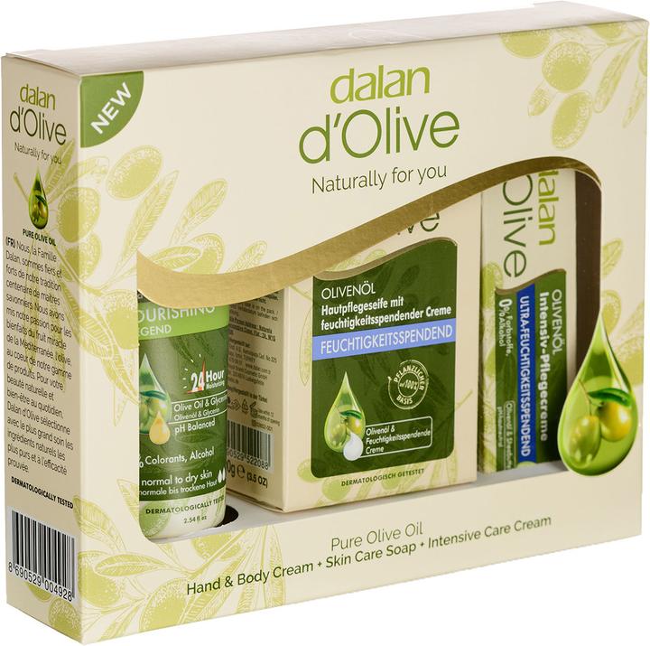 Produktbild Natura Punto Geschenkset Olivenöl, Feuchtigkeitscreme (75 ml), Intensivcreme (20 ml) und Seife (150 g) (Haarpflege set)