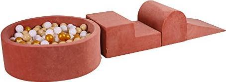 Immagine prodotto Activity Board Set da gioco per arrampicata in morbida schiuma con vasca per palline 90x30cm per neonati e bambini