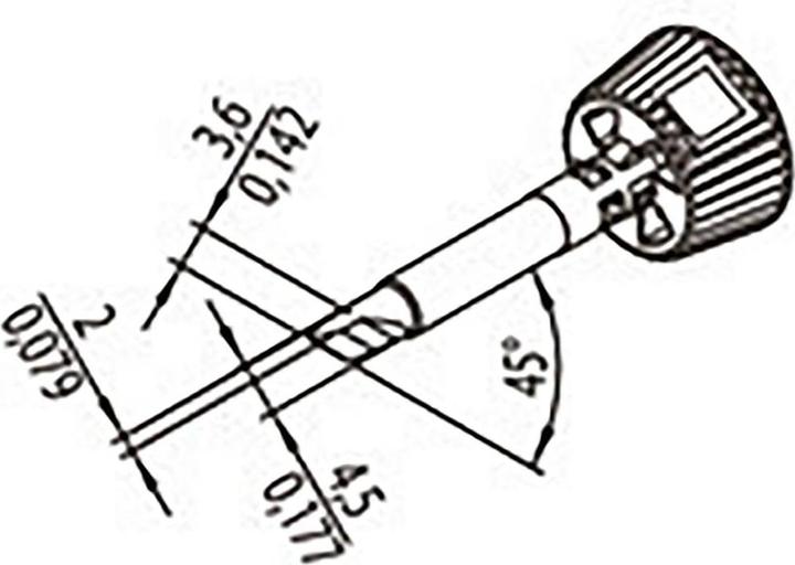 Image du produit 0142BDLF20/SB Pointe à souder Taille de la pointe 2 mm Contenu 1 pc. (Mèche à souder)