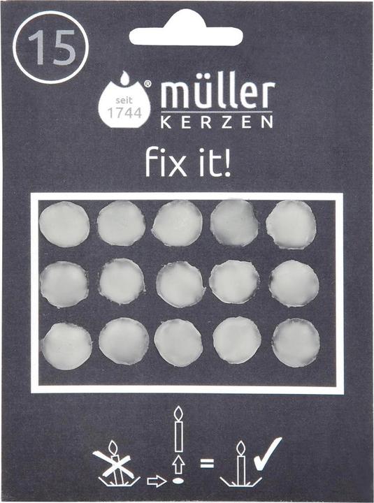 Immagine prodotto müller Kerzen Piastre di cera adesive 15 pezzi, Bianco (1 pz.)