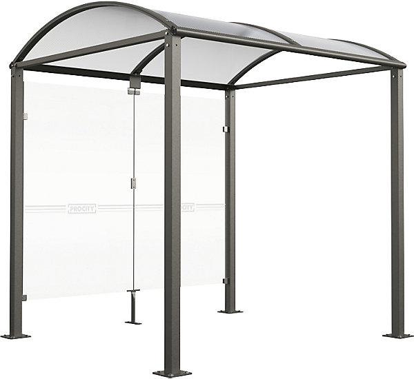 Image du produit SPL Abri pour vélos avec paroi en verre, modèle de base avec paroi arrière