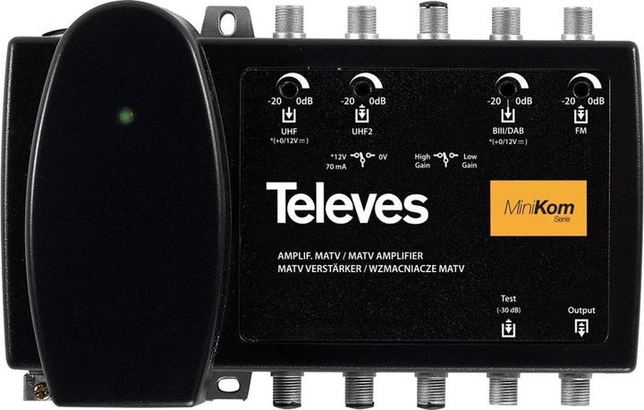 Televes Amplificateur MVN 437 4 entrées 37/27dB (Câble d'antenne)