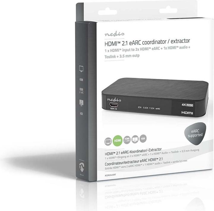 Produktbild Nedis Digital Audio Converter | 2-Weg | Anschlüsse – Eingang: DC Power / 1x HDMI™ Eingang | Anschlüs