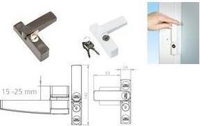 Actual product image Burg Wächter Window lock gray-brown Wi