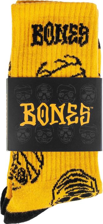Image du produit Bones Wheels Black & Gold Socks (Taille unique)