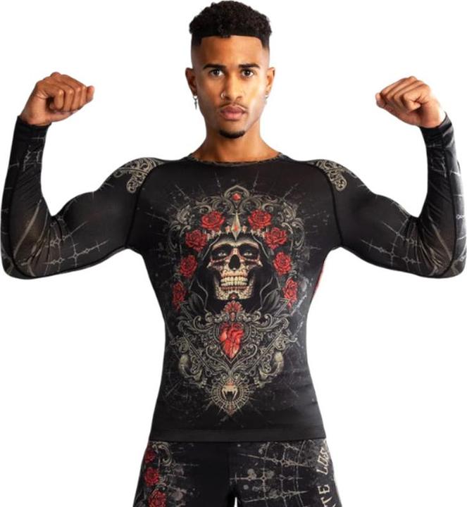 Immagine prodotto Venum Santa Muerte 5.0 Long Sleeve Rashguard Deep Black Gold (S)