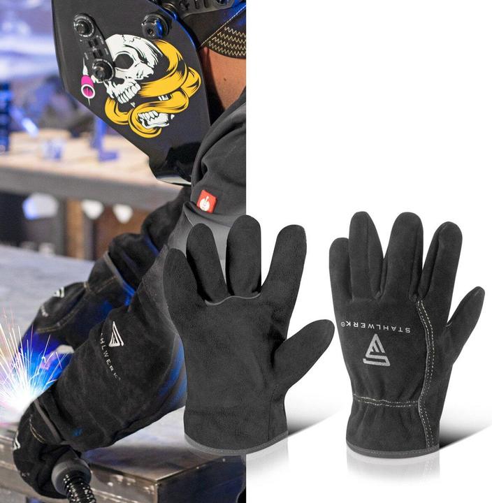 Actual product image Stahlwerk Heat-resistant welding gloves made from high-quality split leather (XL)