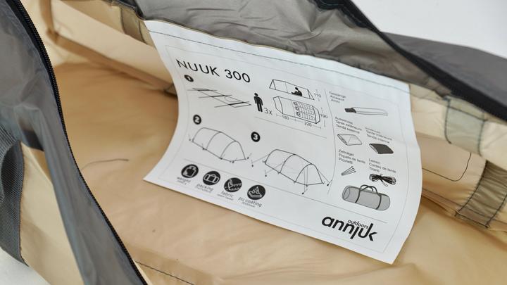 Actual product image Annjuk Nuuk 300 (Tunnel tent, 3.25 kg, 3 persons)