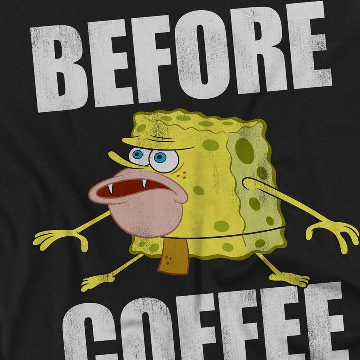 Image du produit Spongebob Squarepants - T-shirt BEFORE COFFEE MEME - Homme (4XL)