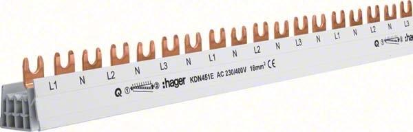 Produktbild Hager HAG KDN451E Phasenschiene 16qmm 3P+N, 57M