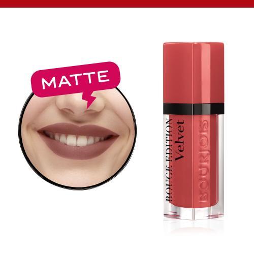 Actual product image Bourjois Rouge Edition Velvet Lipstick (04 Peach Club)