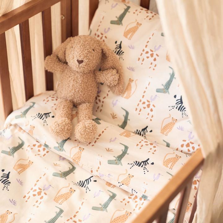 Immagine prodotto Jollein Biancheria da letto per bambini Jungle Jambo (100 x 135 cm, 40 x 60 cm)